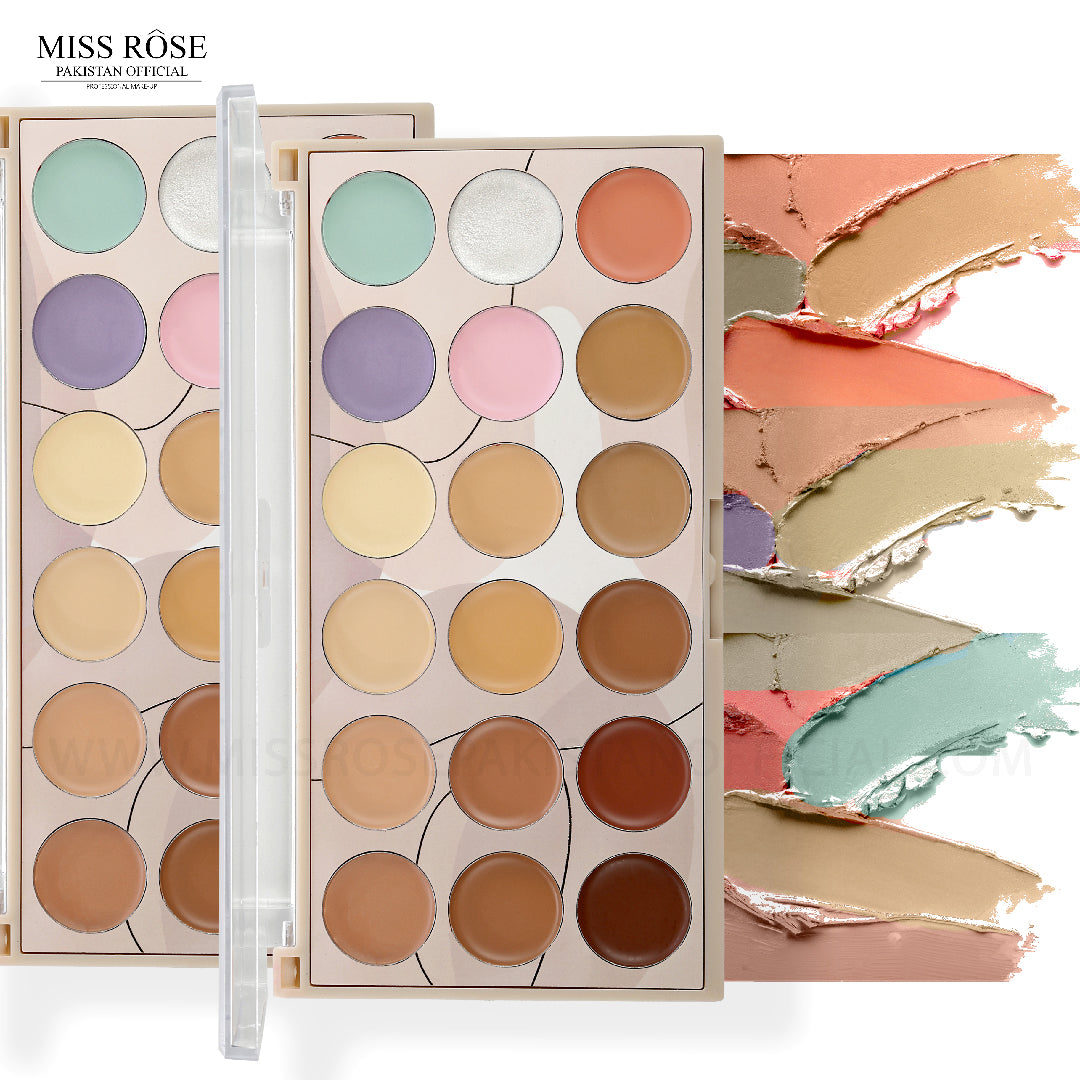 Miss Rose 18 Colors - Color Corrector and Concealer Palette