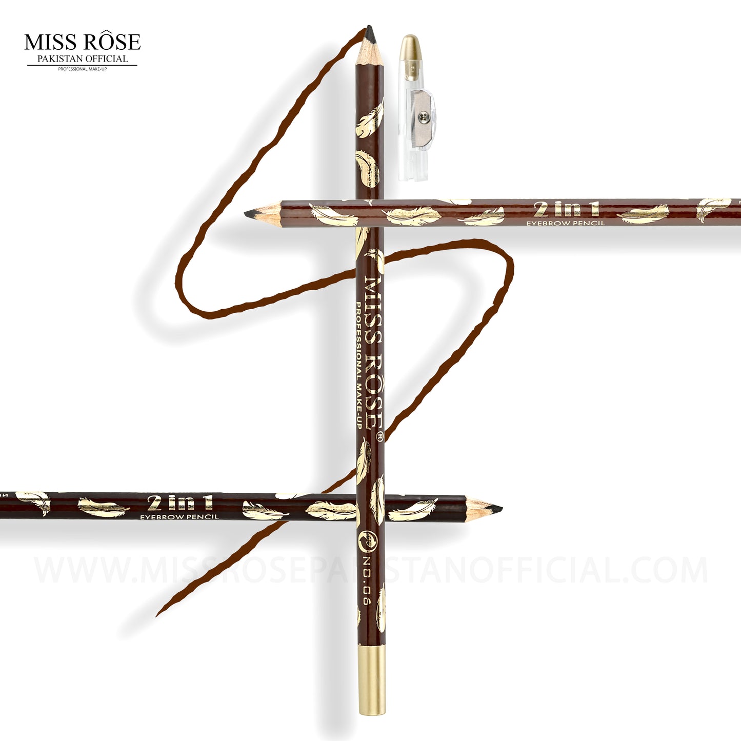 Miss Rose Eyebrow Pencil with Sharpner