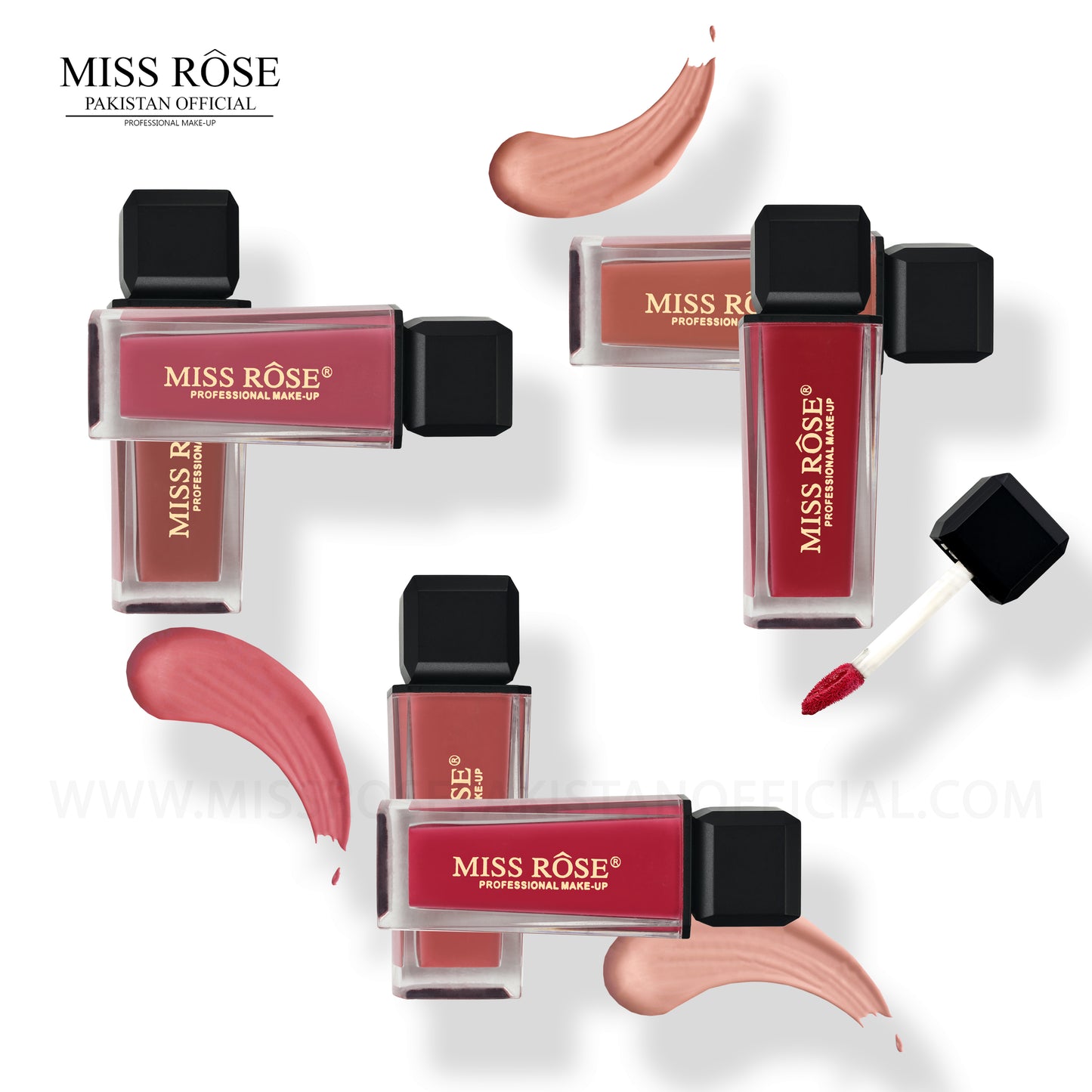 Miss Rose Matte Square Cap Gloss Set