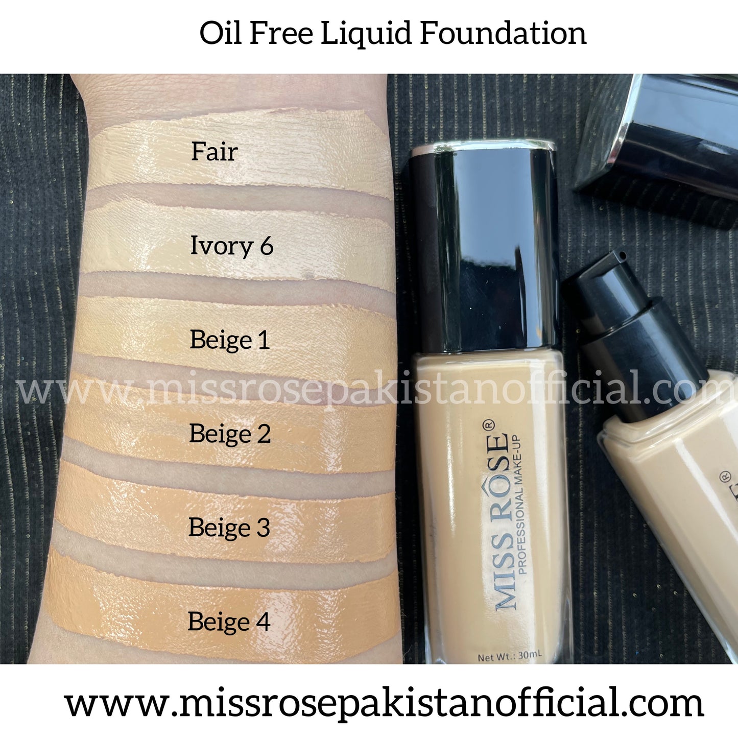Miss Rose Oil Free Liquid foundation