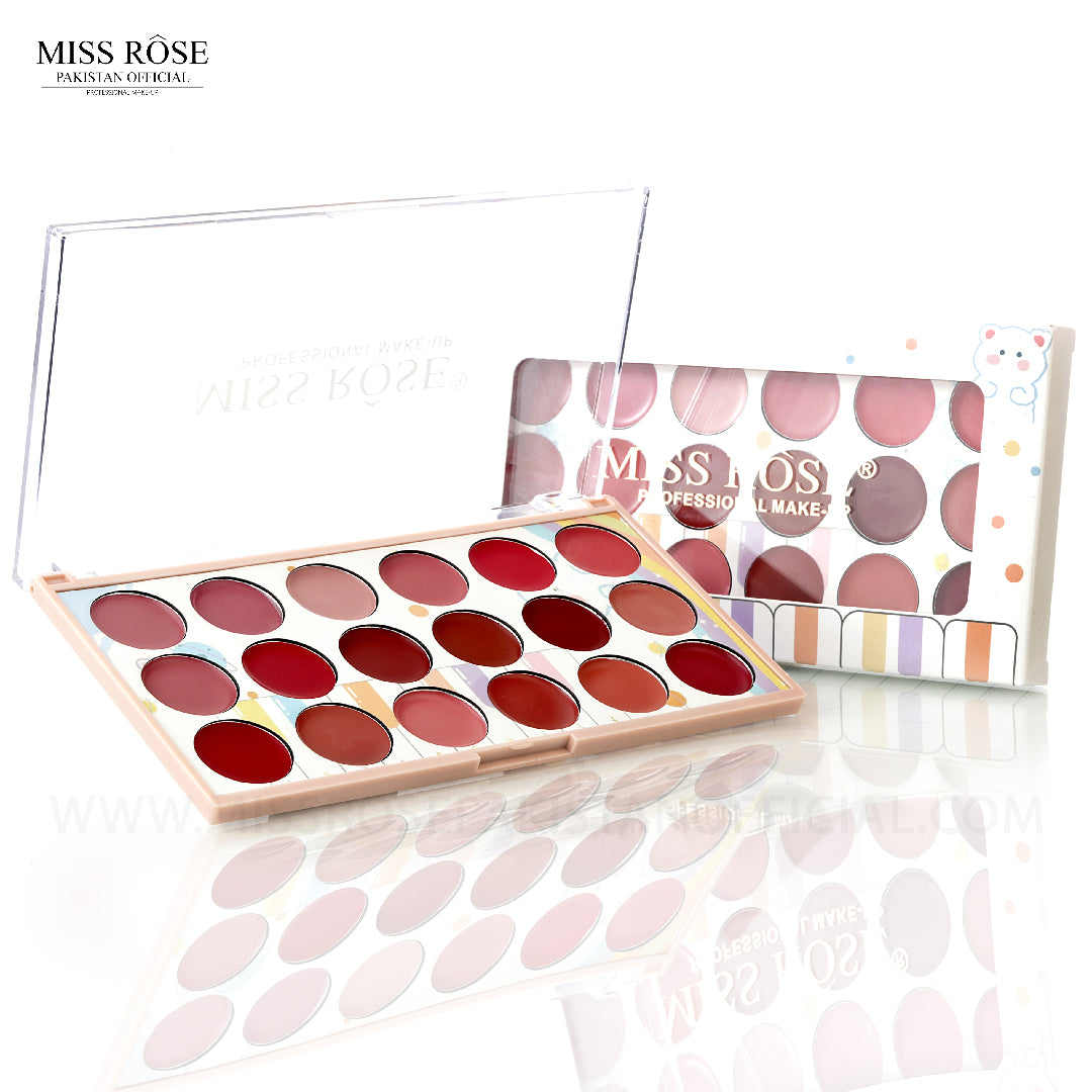 Miss Rose 18 Color Creamy Lipstick Palette