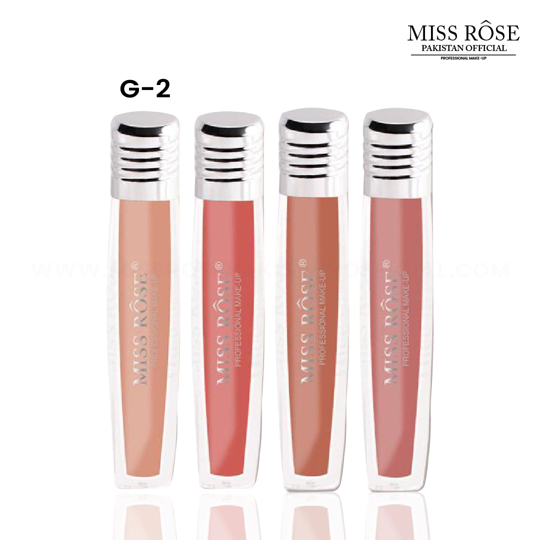 Miss Rose Round Gloss Set of 4