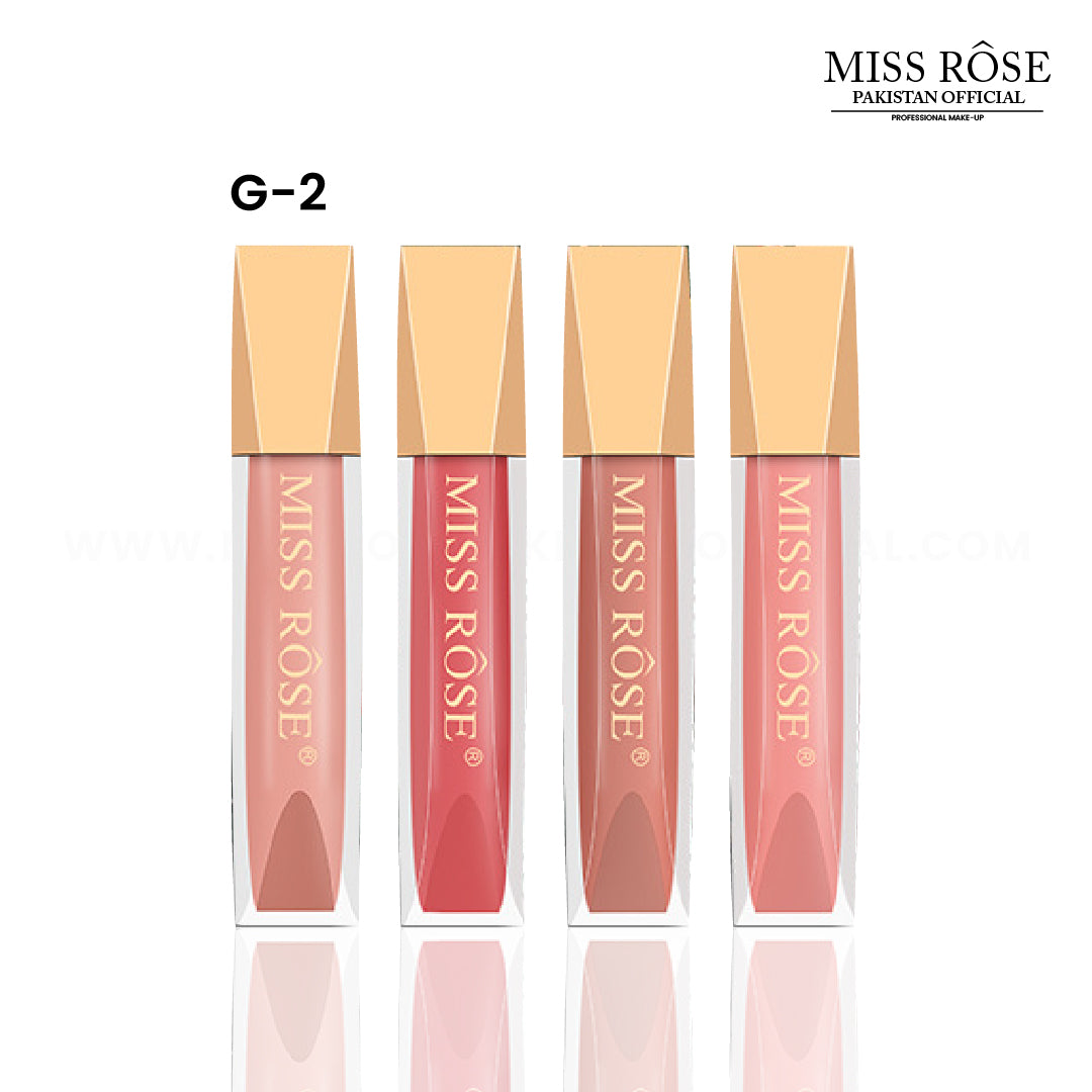 Miss Rose Square Gloss Set of 4