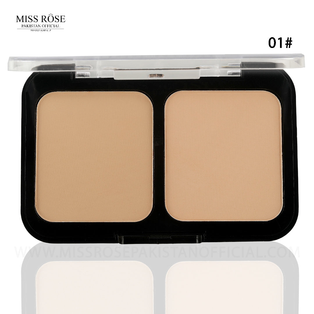 Miss Rose 2 in 1 Square Compact Powder