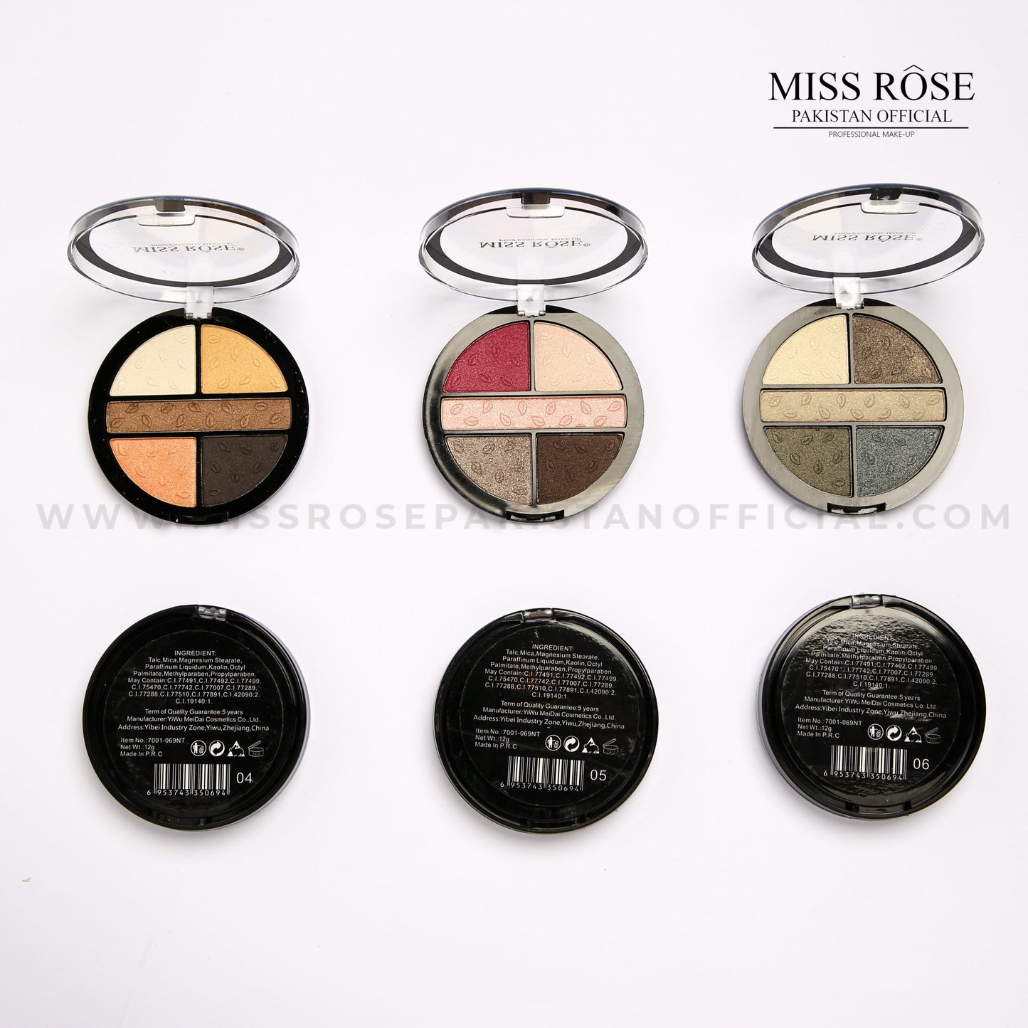 5 Color Eyeshadows - Round Packing