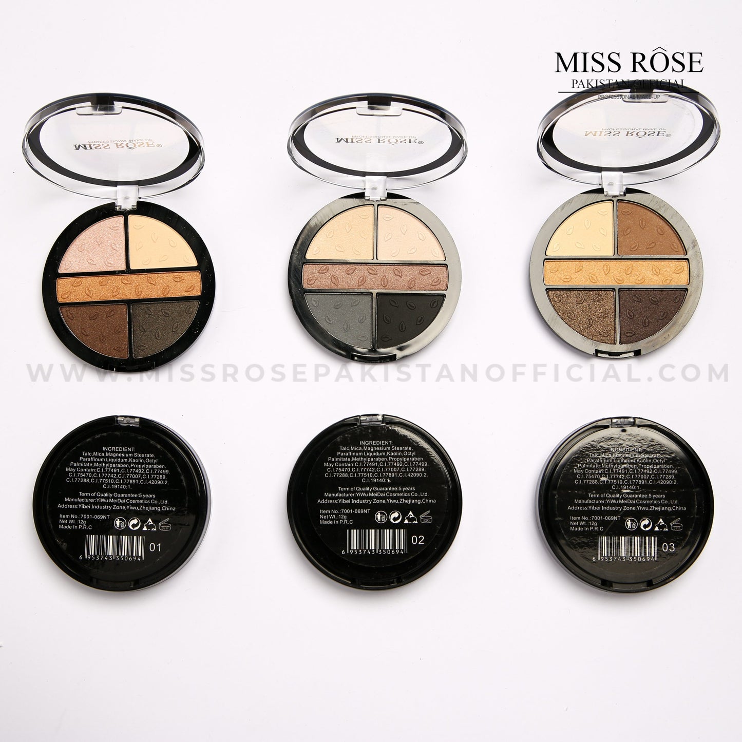5 Color Eyeshadows - Round Packing