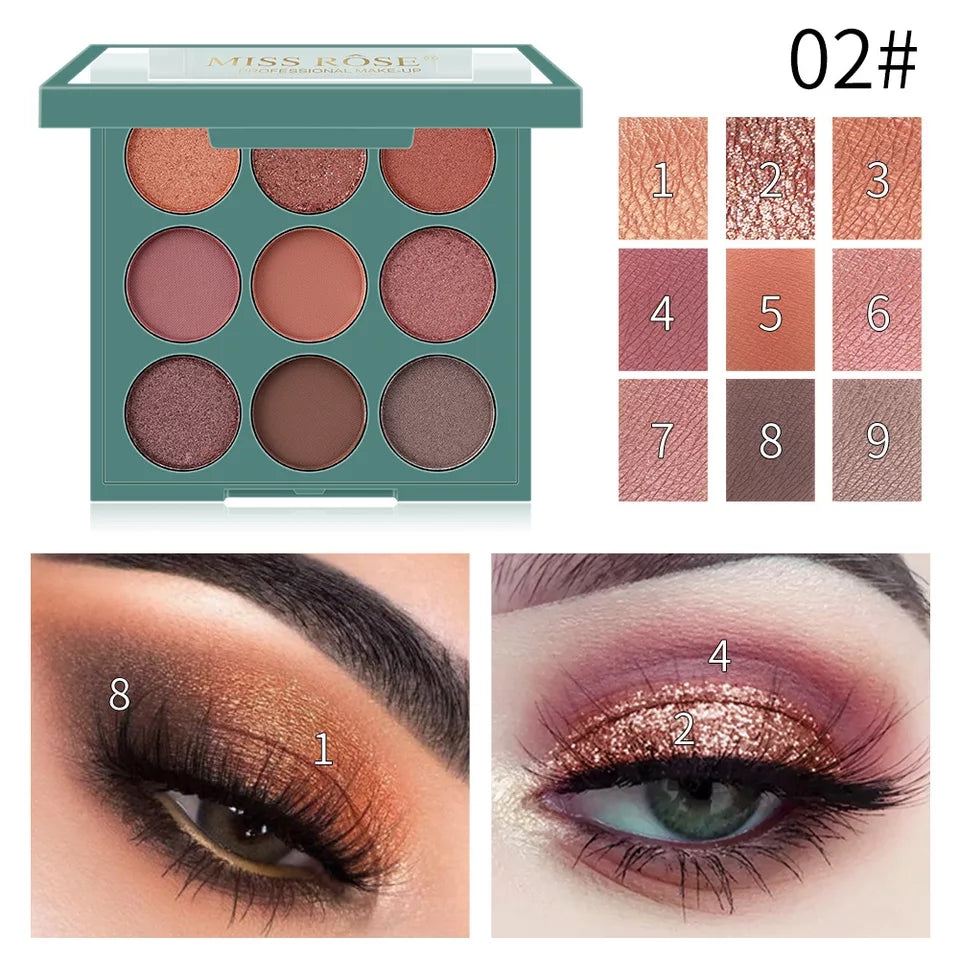 9 Color Eyeshadow Palette - Round