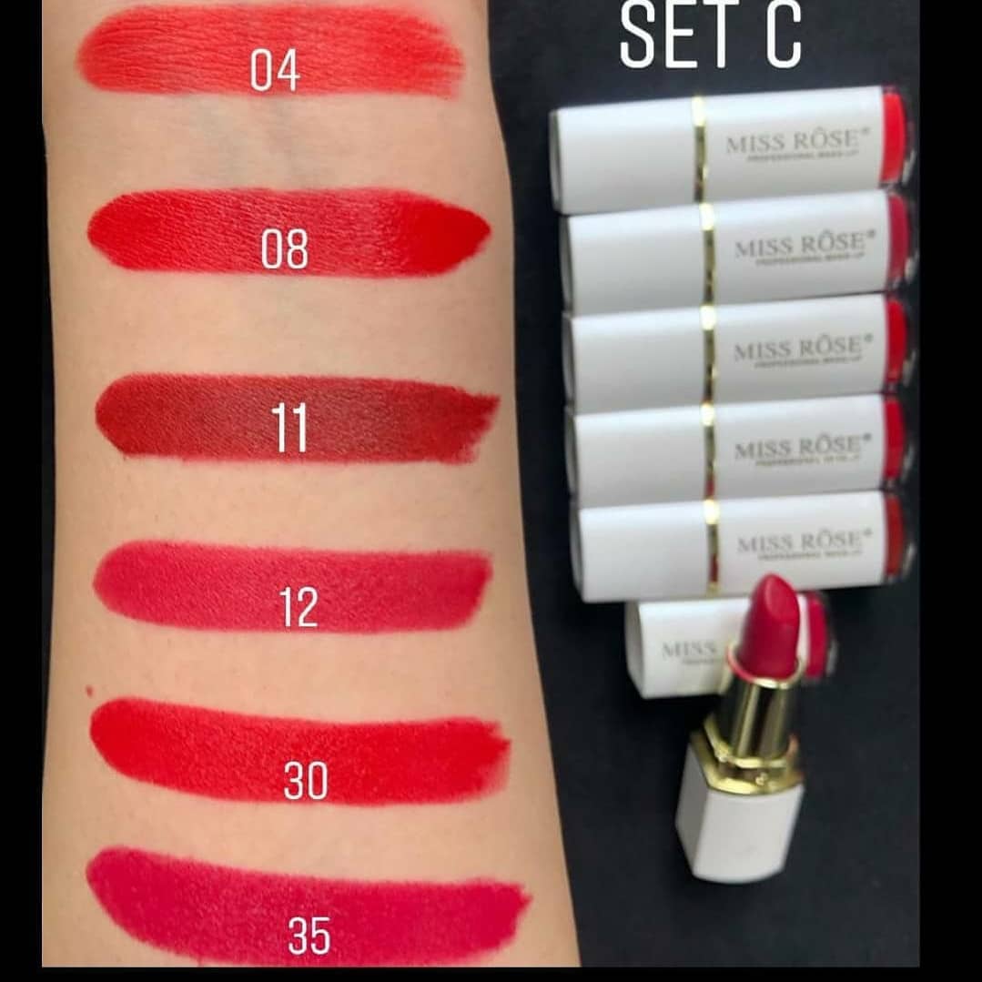 White Lipsticks - Set of 6